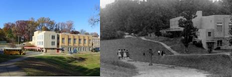 The pedestrian approach to Stratford is very similar today as it was in 1959.
