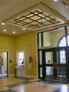 The Tiffany skylight at the Fairlington Community Center.