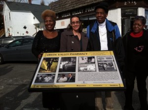 County Historic Preservation Program Director with Doc Muse and others from Green Valley Pharmacy.